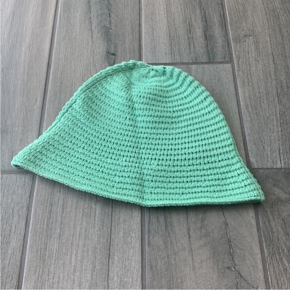 WE WORE WHAT Mint Green NWT Woven/Knitted Bucket Hat - Picture 7 of 11